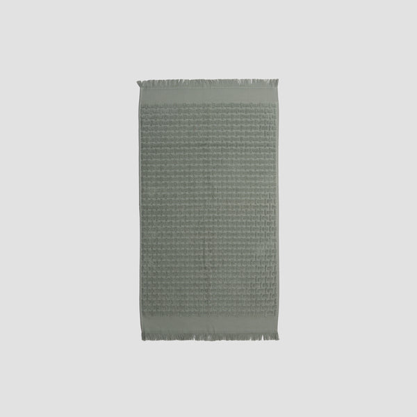 Ash Green Basketweave Cotton Hand Towel