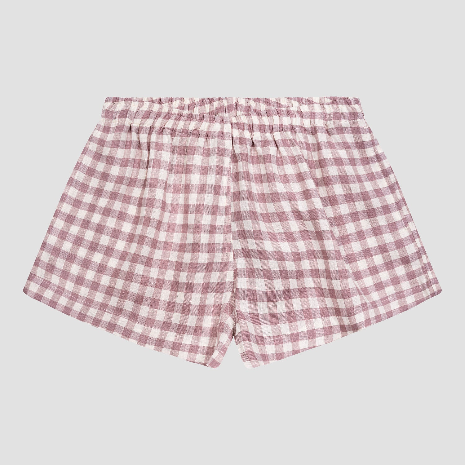 Women's Gingham Linen Shorts