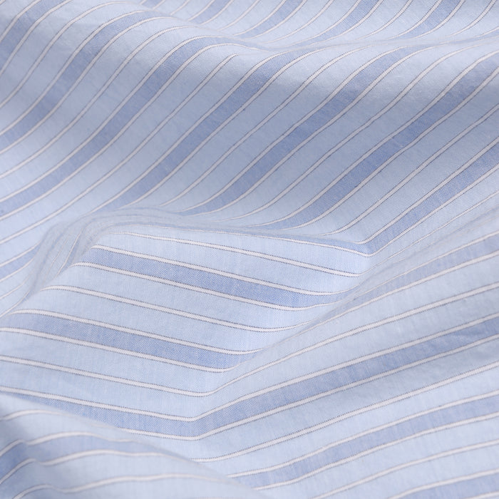 Pale Blue Favorite Shirt Stripe Cotton Sheet Set