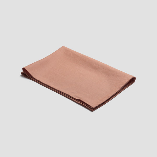 Warm Clay Linen Tea Towel