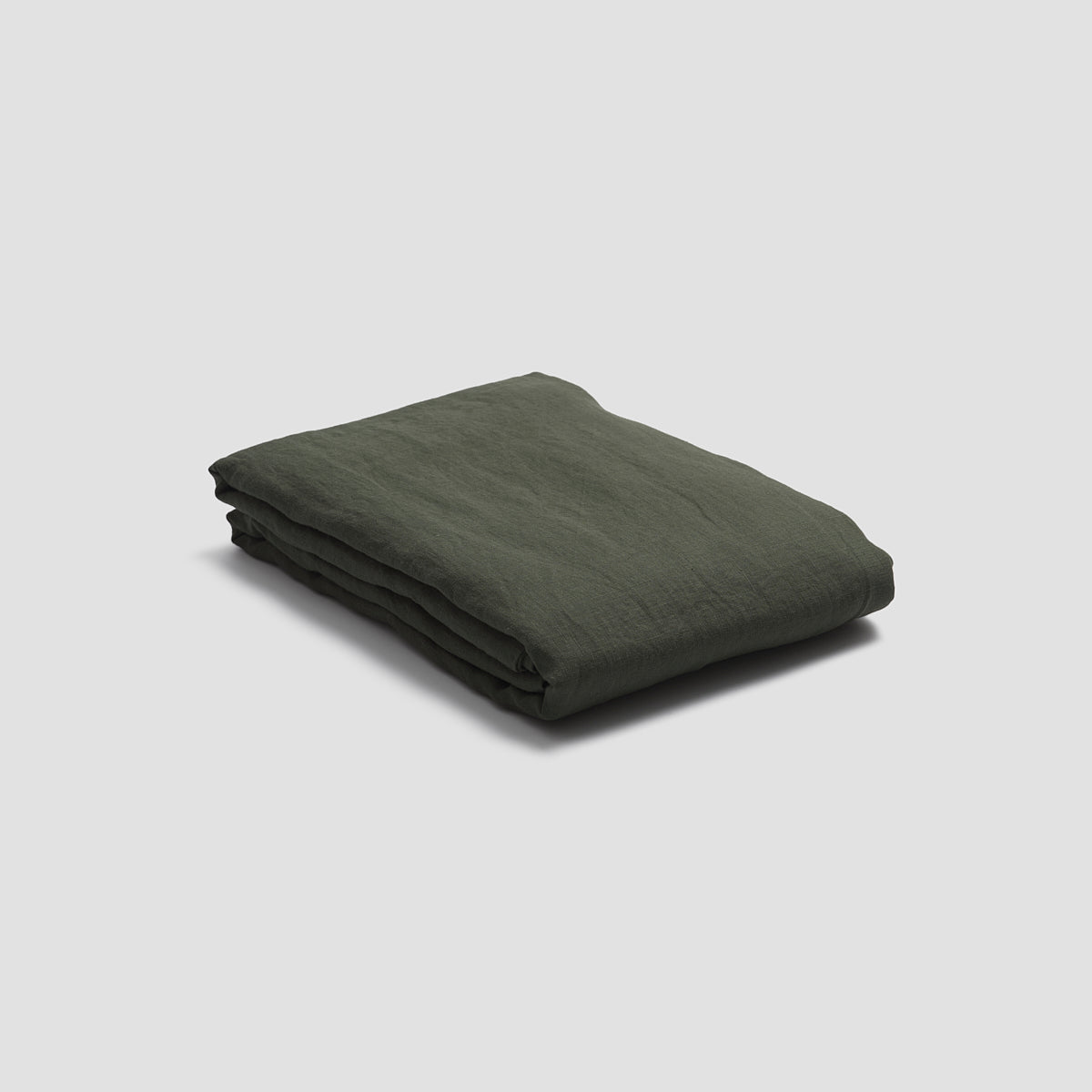 Fern Green Linen Flat Sheet (Queen)