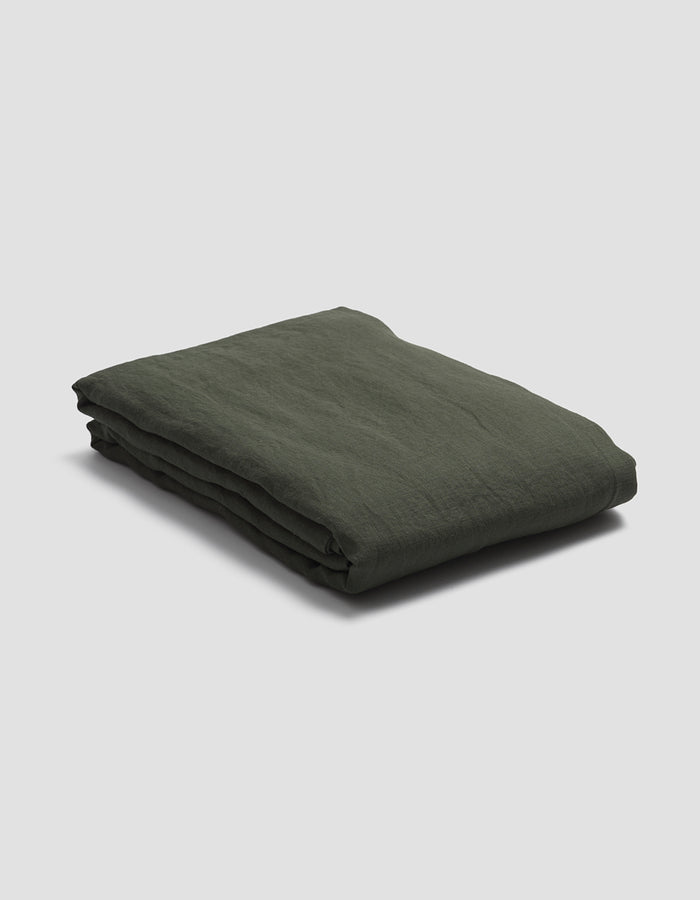 Fern Green Linen Flat Sheet