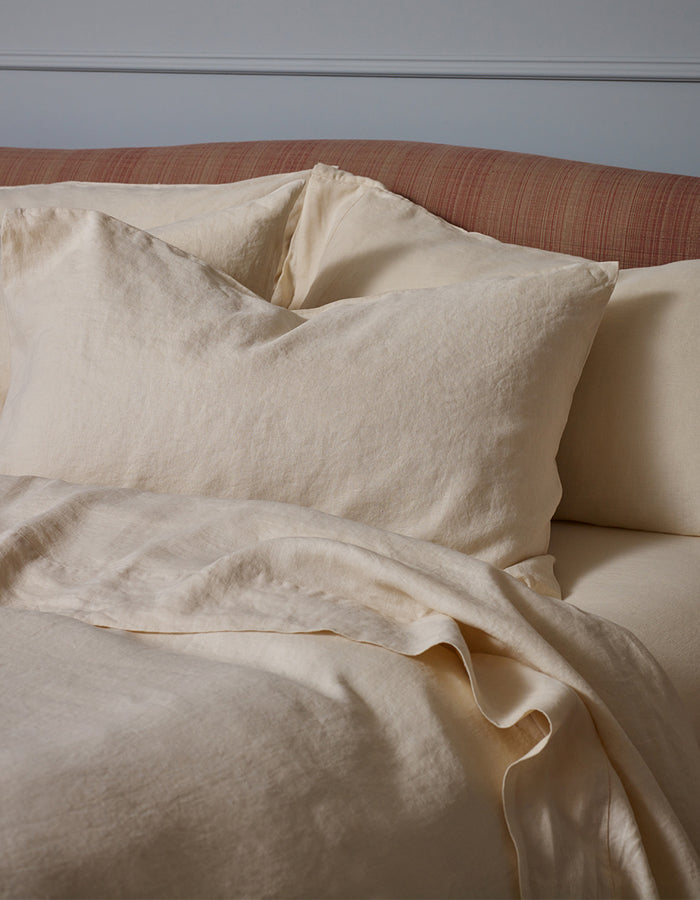 Pearl Plain Linen Pillowcases