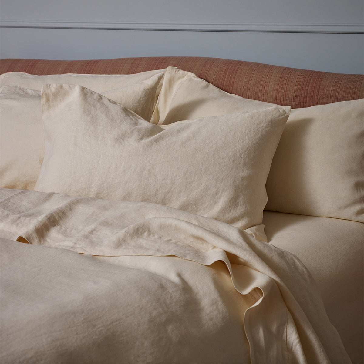 Pearl Plain Linen Pillowcases