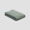 Pine Green Pembroke Stripe Linen Flat Sheet