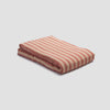 Sandstone Red Stripe Linen Flat Sheet