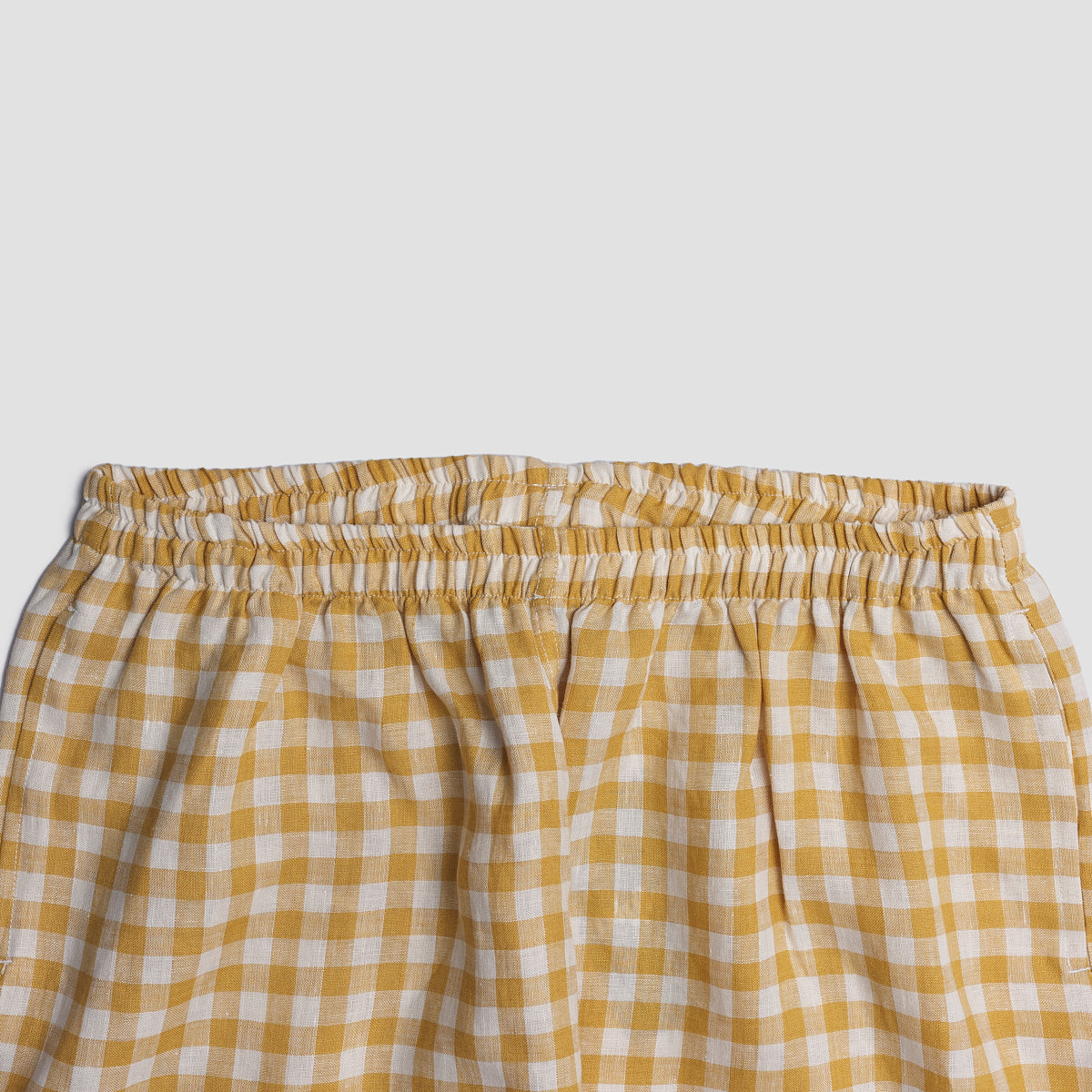 Honey Gingham Pajama Shorts Elasticated Waistband