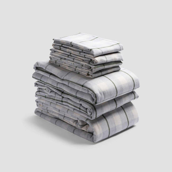 Fern Green Plaid Flannel Cotton Bundle
