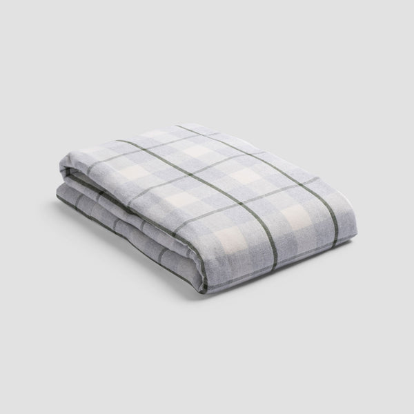 Fern Green Plaid Flannel Cotton Sheet Set