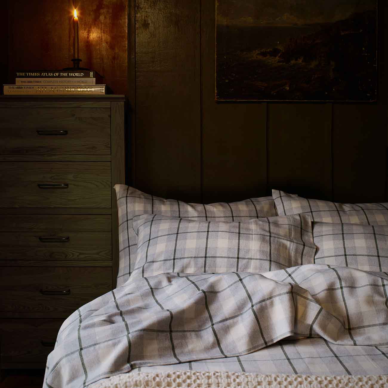 Fern Green Plaid Flannel Bedding