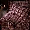 Berry Plaid Linen Sheet Set