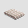 Taupe Plaid 100% Linen Sheet Set