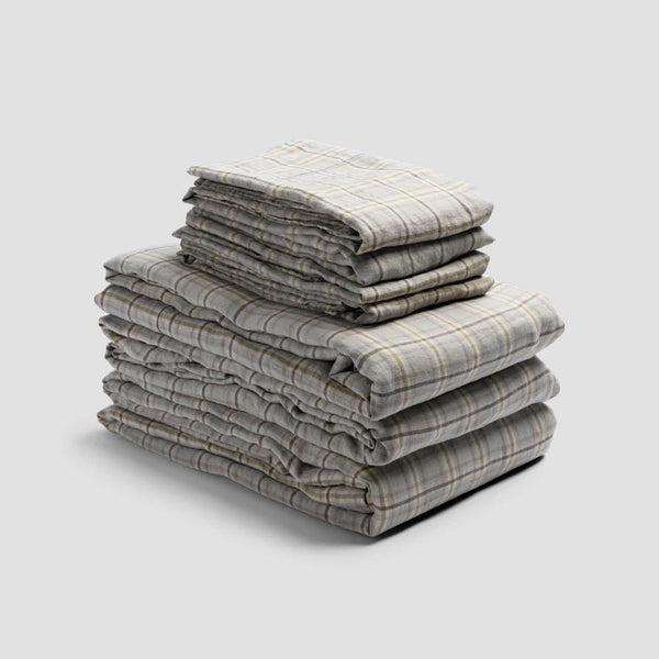 Laurel Green Plaid Linen Bundle