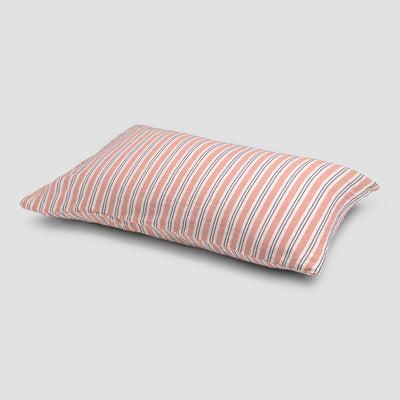 Warm Clay Somerley Stripe Linen Blend Pillowcases (Pair)