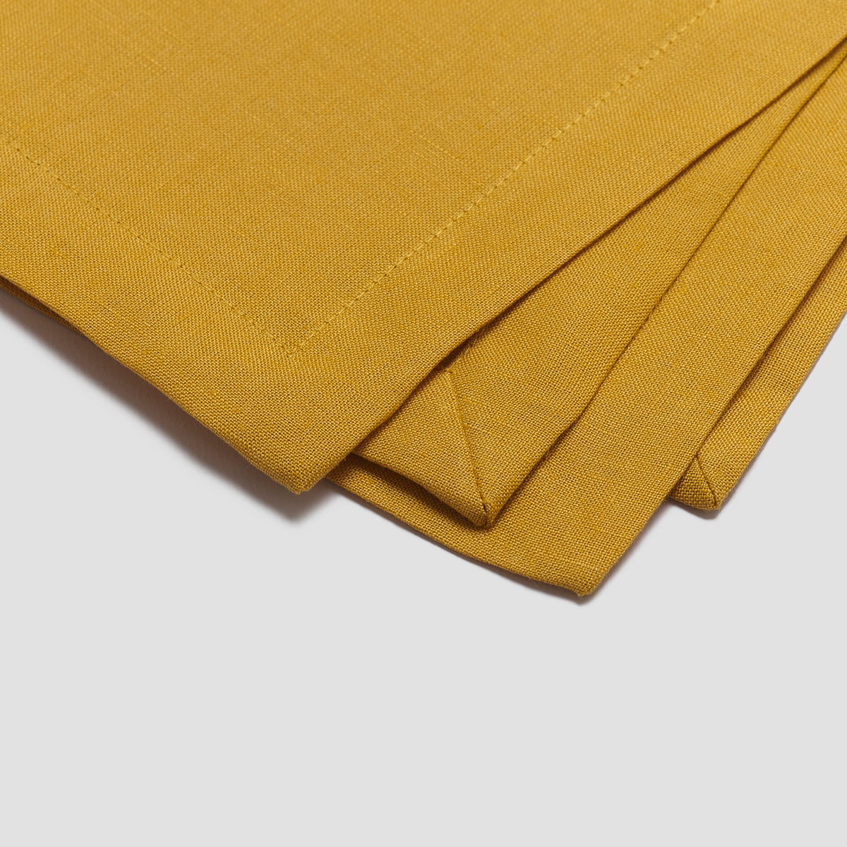 Honey Linen Tablecloth Detail