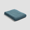 Teal Waffle Chambray Linen Sheet Set