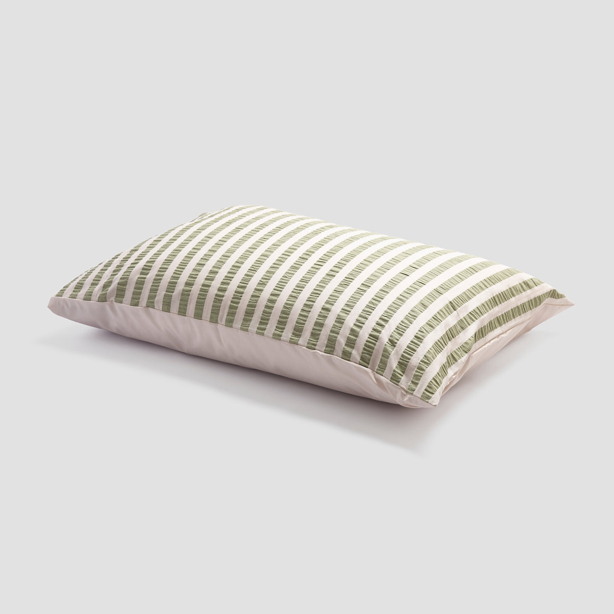 Pear Seersucker Stripe Cotton Pillowcases (Pair)