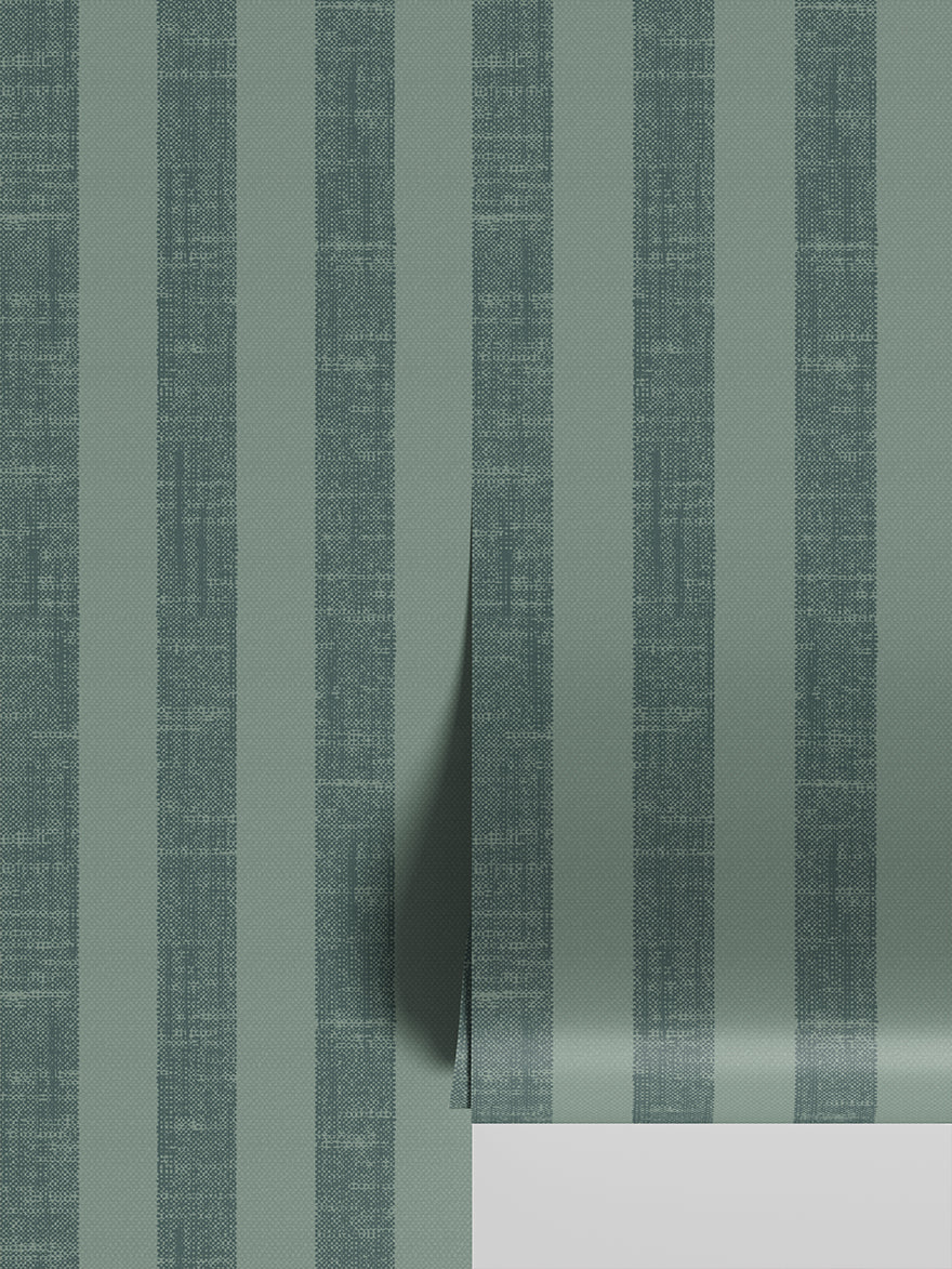 Pine Green Pembroke Stripe Wallpaper
