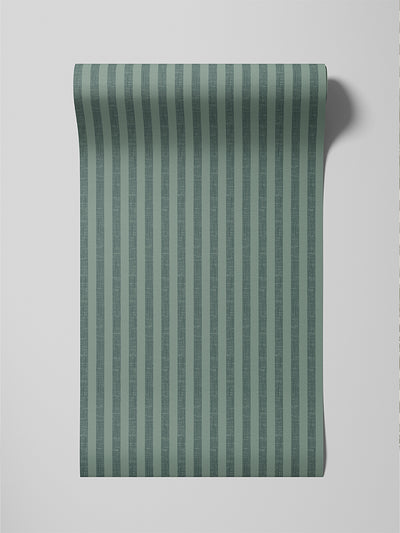 Pine Green Pembroke Stripe Wallpaper