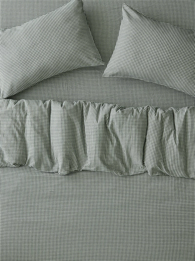 Pine Green Gingham Brushed Cotton Duvet Set