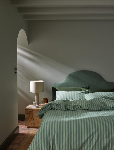 Pine Green Pembroke Stripe Cotton Duvet Set