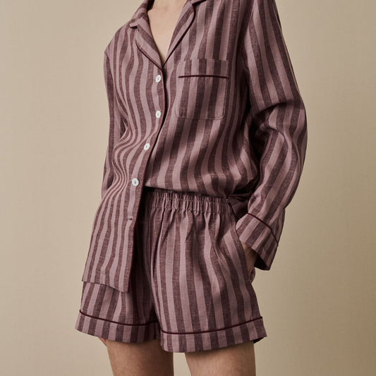 Linen pajama shorts - Women
