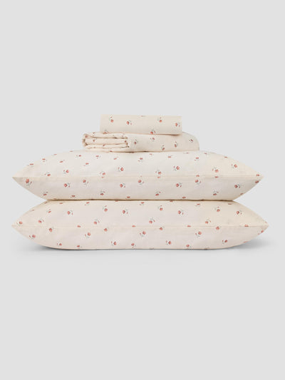 Posy Bud Linen Blend Sheet Set - Piglet in Bed US