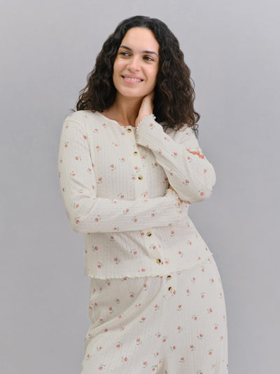 Posy Bud Pointelle Cardigan