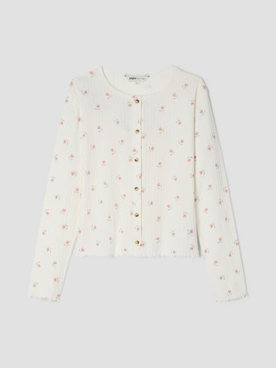 Posy Bud Pointelle Cardigan
