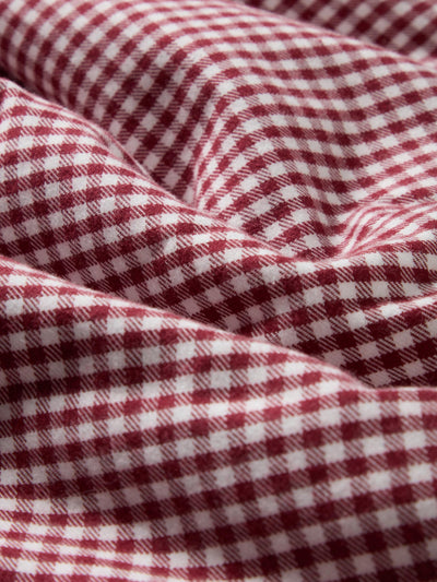 Rhubarb Gingham Brushed Cotton Duvet Set