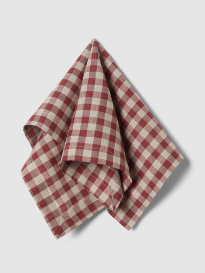 Rhubarb Gingham Linen Blend Napkins Set of 4 - alternate image