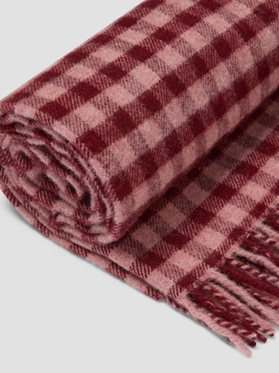 Rhubarb & Rose Pembroke Gingham Wool Blanket - alternate image