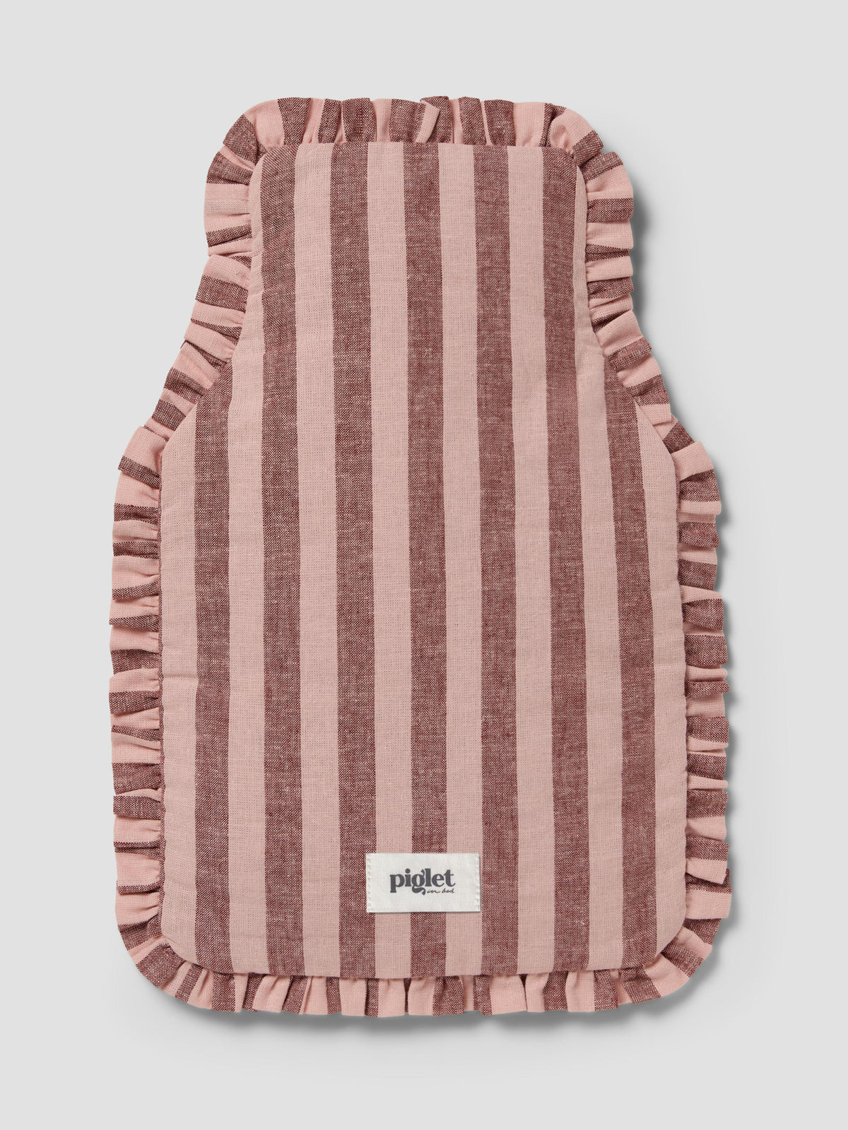 Rhubarb & Rose Pembroke Stripe Frill Hot Water Bottle Cover