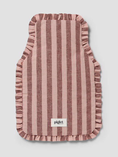 Rhubarb & Rose Pembroke Stripe Frill Hot Water Bottle Cover