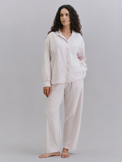 Rose Stripe Peter Pan Cotton Jersey Pants Set