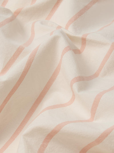 Blush Pink Slumber Stripe Cotton Pillowcases (Pair)