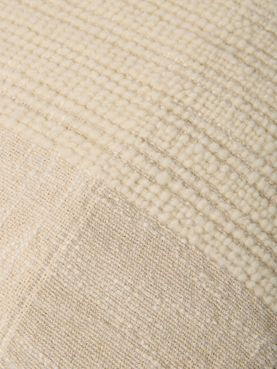 Cream & Oatmeal Soft Cross Weave Wool Rectangle Cushion Cover