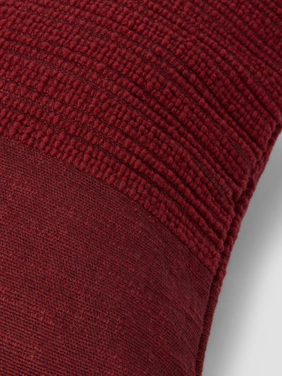 Rhubarb Soft Cross Weave Wool Rectangle Cushion Cover - alternate image