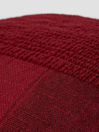 Rhubarb Soft Cross Weave Wool Square Cushion Cover