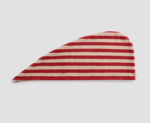 Sandstone Red Pembroke Stripe Cotton Hair Wrap