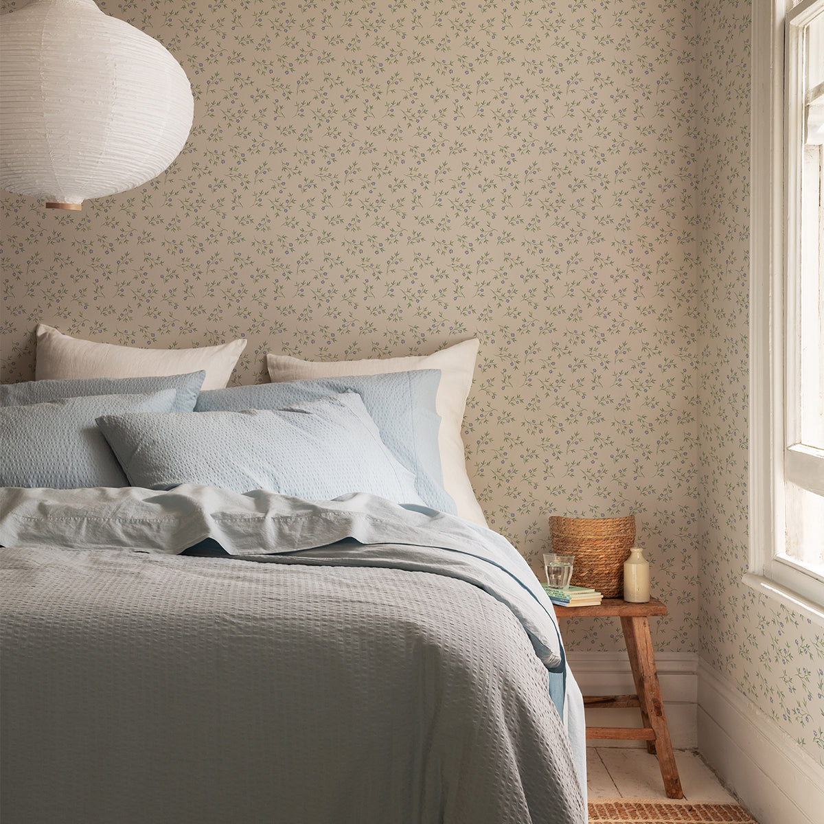Spring Sprig Pattern Wallpaper