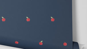 Moonlit Blue Apple Wallpaper - Piglet in Bed US