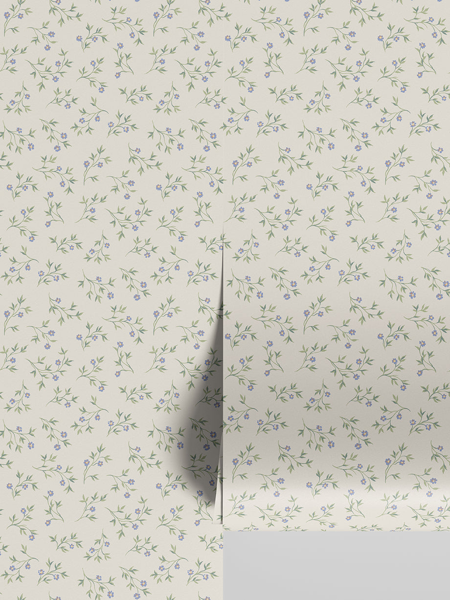 Spring Sprig Pattern Wallpaper