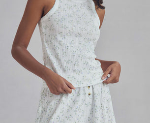 Spring Sprig Pointelle Vest