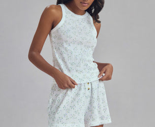 Spring Sprig Pointelle Vest