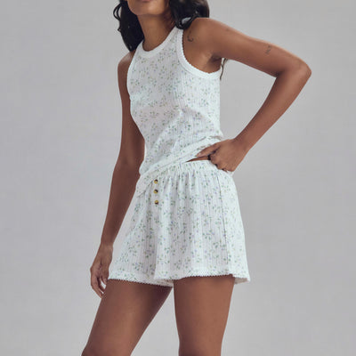 Spring Sprig Pointelle Shorts - alternate image