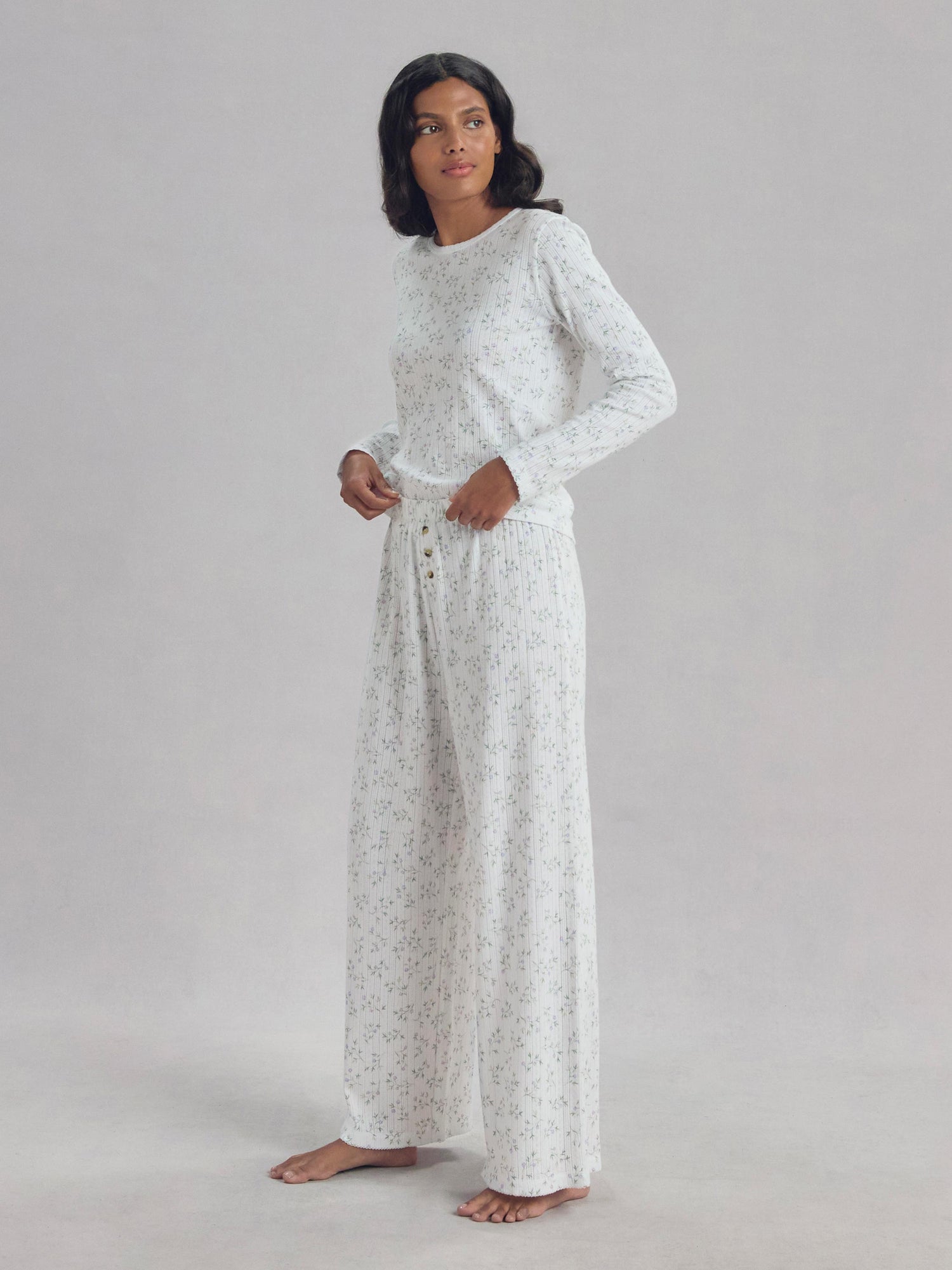 Cotton Pointelle Trouser