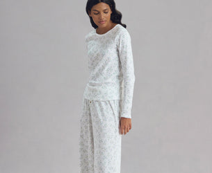 Spring Sprig Pointelle Long Sleeve Top