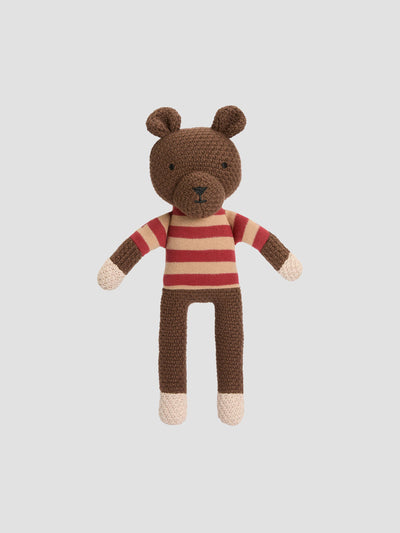Sandstone Red Pembroke Stripe Knitted Bennie Bear - alternate image