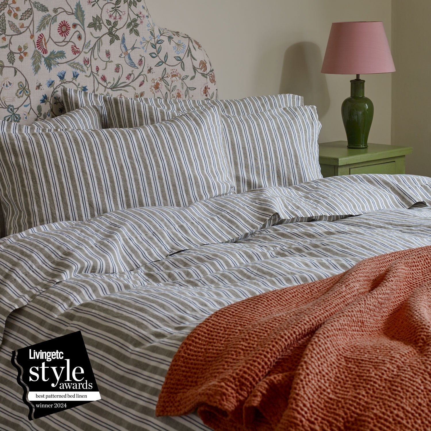 Thyme Somerley Stripe Linen Bedding